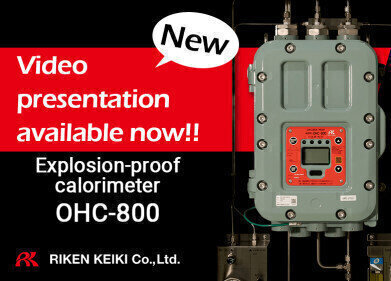 RIKEN KEIKI's accurate calorimeter applicable to Hydrogen and the other various gases.