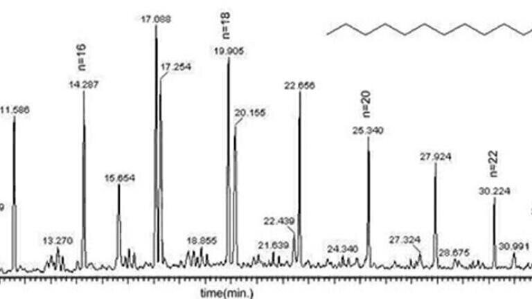 Detection of molecular markers in aquatic sediments by ion profiles obtained by GC/MS system