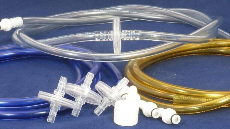 Geotech`s colour-coded port-matching tubing and new water trap on GA2000 & GEM2000 