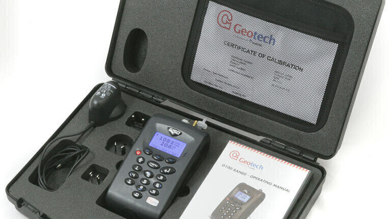Geotech G150 IAQ CO2 Analyser in Optional Protective Hard Storage 
and shipping case
