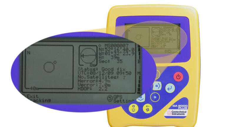 Geotech GPS borehold finder also confirms data to correct borehole
