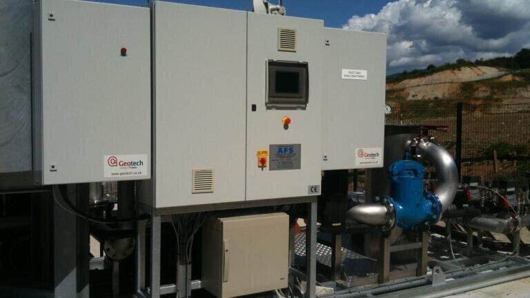 Geotech static landfill gas analyser with Automatic Flare Systems (AFS) equipment in Slovenia
