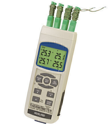 Four Channel Logger/Thermometer with Built-in SD Memory Card