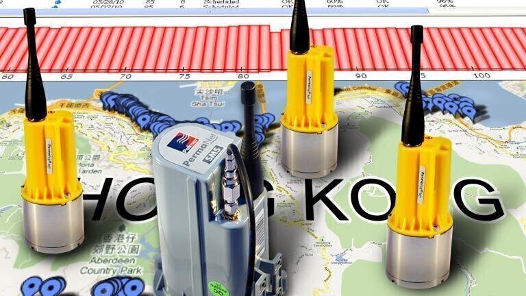 Hong Kong Water Network Protected by Leak Detector Network