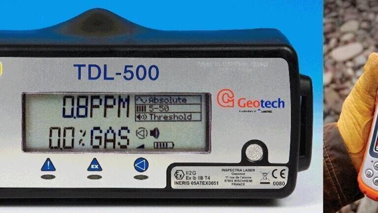  Geotech TDL-500 with GPS pinpoints methane leaks at 1ppm