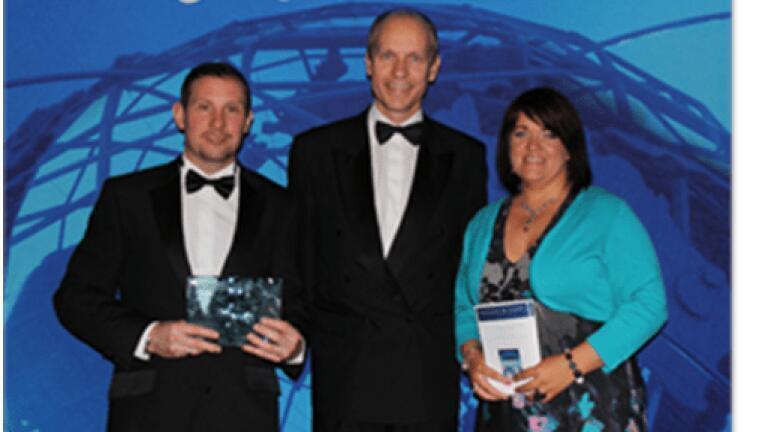 The Frost & Sullivan Banquet.  Pictured L-R, David Horan, CEO, BioTector Analytical Systems Ltd., Gary Jeffery, Frost & Sullivan, Susie Horan, BioTector Analytical Systems Ltd.