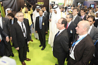 French President Along with Several Ministers Visit WFES 2013 Exhibition in Abu Dhabi (UAE)