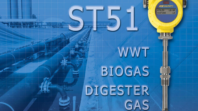 Highly Accurate Air/Gas Flow Meter for Wastewater Biogas Digester Systems