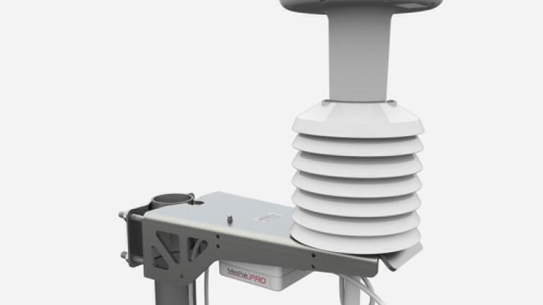 The MetPak Pro is a compact weather monitoring station. 