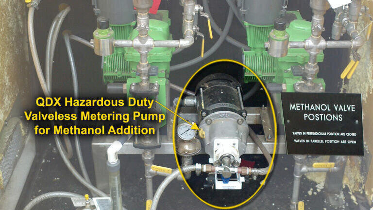 Valveless Methanol Metering Pump for Wastewater Denitrification