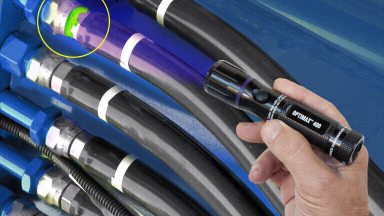 Violet Light LED Leak Detection Flashlight Makes All Industrial Fluid Leaks Glow Brightly