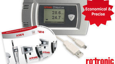 Relative humidity and temperature logger - highest accuracy at 0.8%RH and 0.2˚C