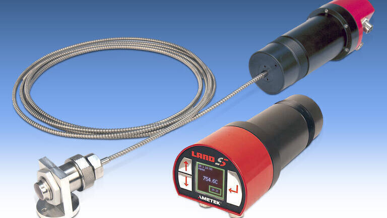 Fully Integrated Infrared Pyrometers with LED Focusing and Wide Measurement Range