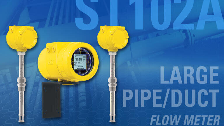 Air/Gas Mass Flow Meter with Dual Averaging Offers Higher Accuracy for Large Pipes and Ducts