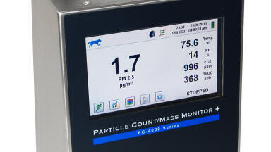New Portable Particle/Mass, TVOC, CO2, °C/°F, %RH Monitor