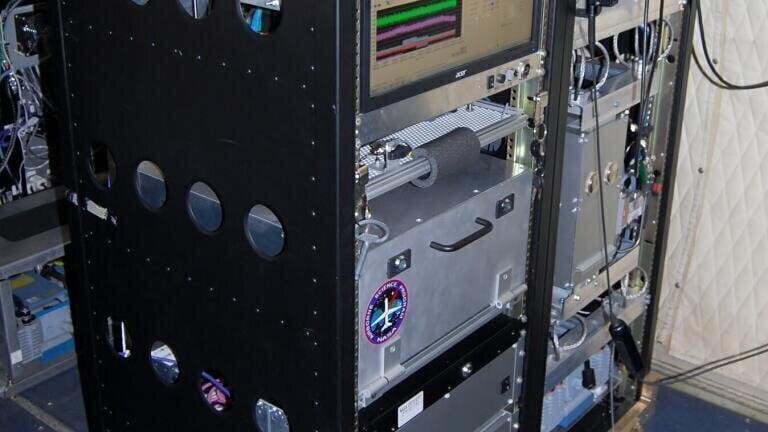 The IONICON PTR-TOFMS installed aboard the NASA research aircraft. (Picture: NASA)