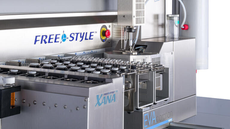 Online elution into the EVAporation chamber for concentration to a defined end volume that is filled into the GC vial afterwards.
