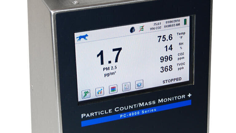 Portable Particle/Mass, TVOC, CO2, °C/°F, %RH Monitor