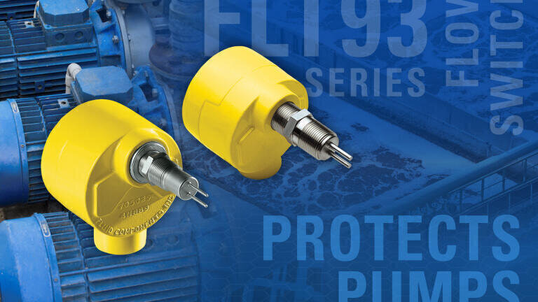 Flow Switch Protects Pumps From Dry Running Conditions In Muni Water Systems & Industrial Wastewater Treatment
