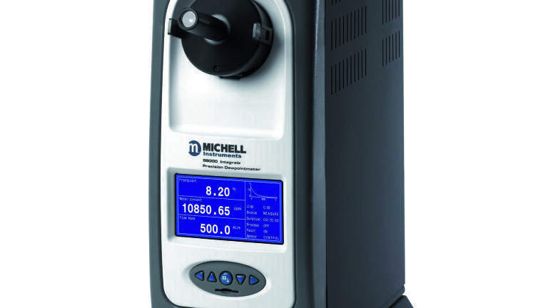 Integrale cooled mirror hygrometer saves money in compressed air and gas manufacture