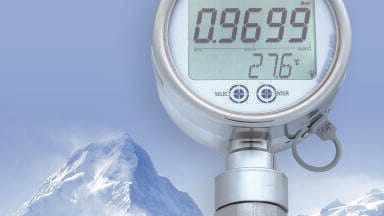 Digital manometer for analysing pressure peaks and recording measurement data