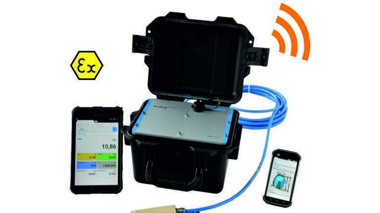 Long-term flow metering with integrated data transmission