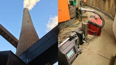 Effect of PM size distribution on CEMS response in a coal CHP plant