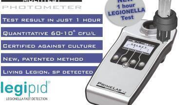 Quantitative and certified 1-hour Legionella test