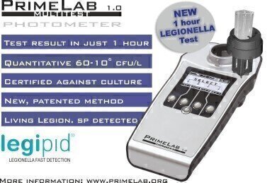 Quantitative and certified 1-hour Legionella test