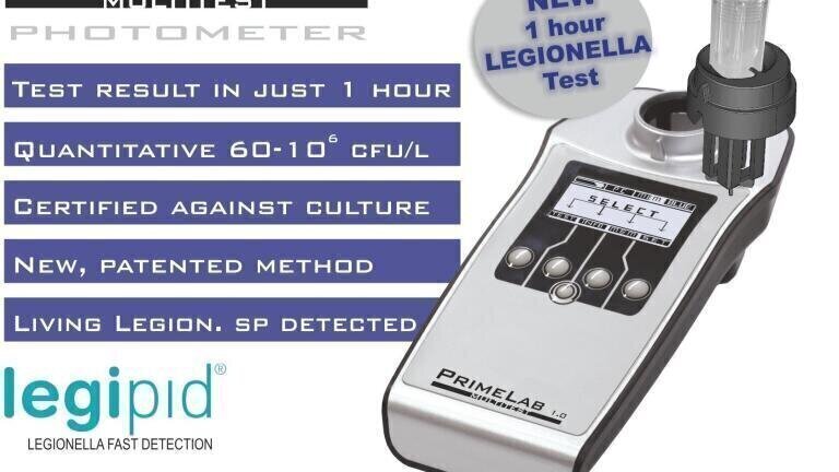 Quantitative and certified 1-hour Legionella test