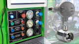 Turbine flow meter offers low range and accuracy needed for valve and orifice testing in water softener manufacturing plant