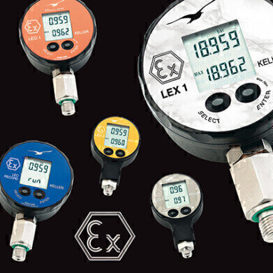 Digital pressure gauges compliant with ATEX
