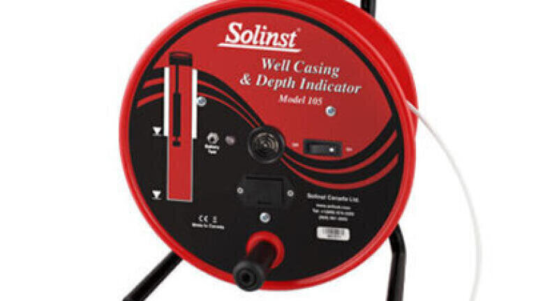 New well casing and depth indicator