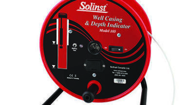 Well casing and total well depth indicator