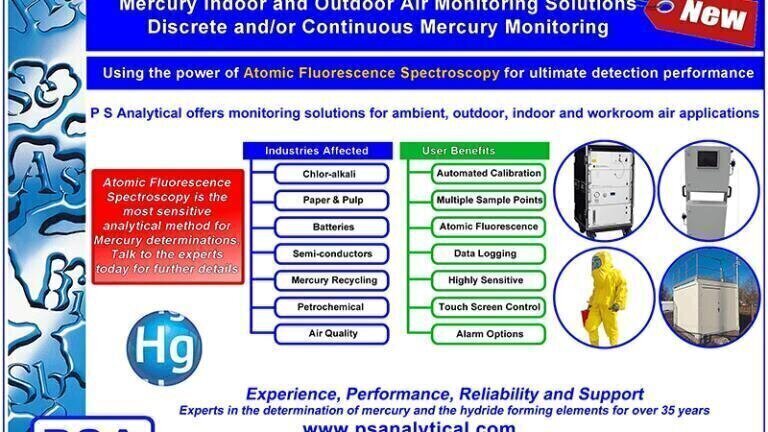 Mercury in ambient air, workroom air and stack gas applications