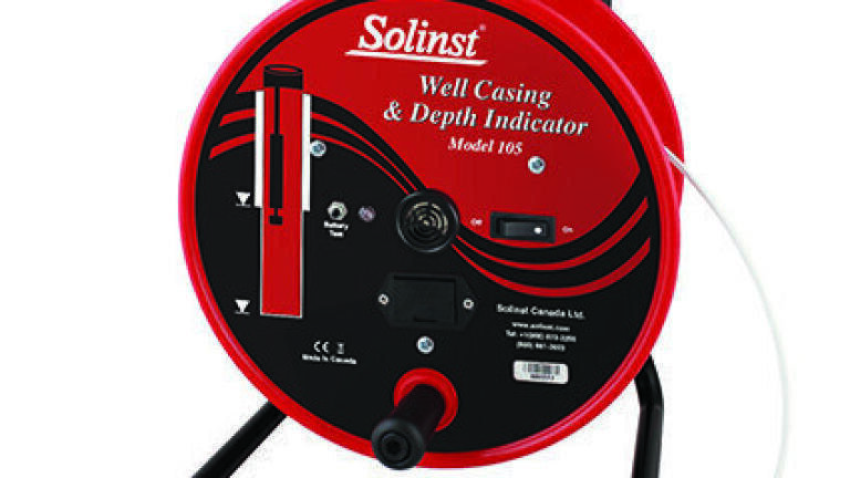 New well casing and total well depth indicator