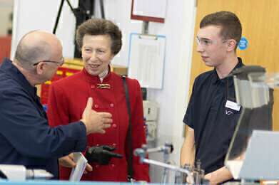 HRH The Princess Royal visits Valeport to commemorate its 50th year