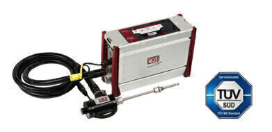 Portable EN 50379 certified gas analysis system for semi-continuous measurements of flue gas