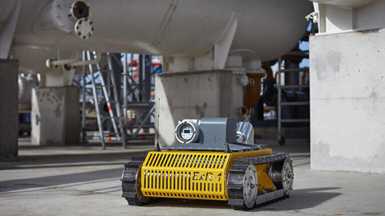 ATEX & IECEx Zone 1 accredited robot incorporated with VOC monitor for use in flammable and explosive environments