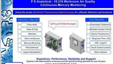 Mercury in Ambient Air, Workroom Air and Stack Gas and Wastewater Applications