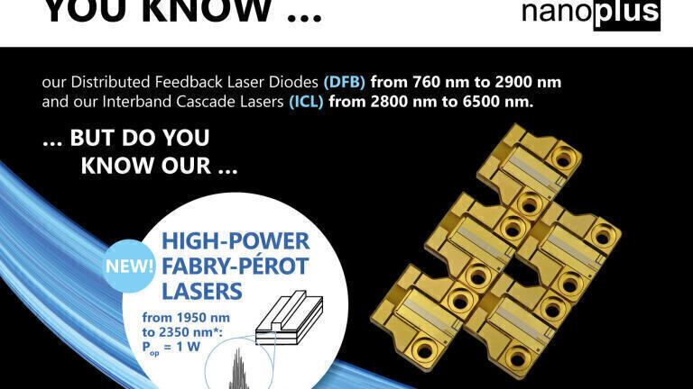 High-Power Fabry-Pérot Laser added to extensive portfolio of Distributed Feedback Lasers