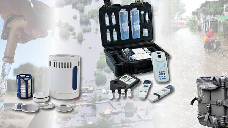Emergency kits with a drinking water mission