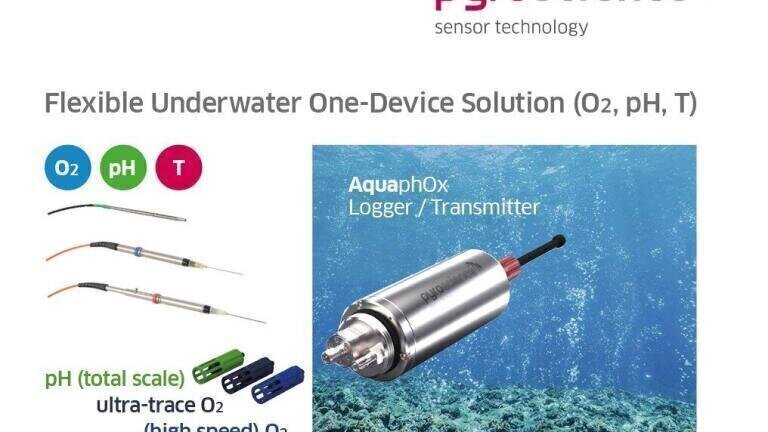 One-device solutions for oxygen, pH and temperature sensing in the lab and underwater