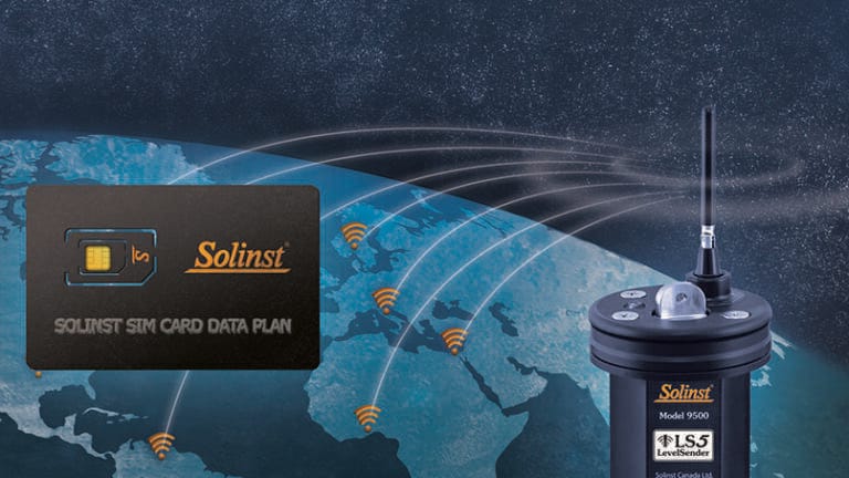 Water level monitoring data with global cellular connectivity
