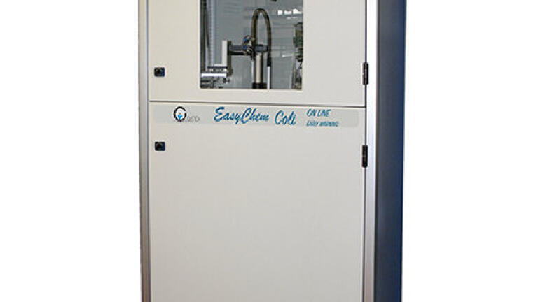 Fully automated on-line analyser for monitoring coliforms and Escherichia coli in water and wastewater