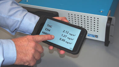 Rugged portable heated FID VOC analyser.