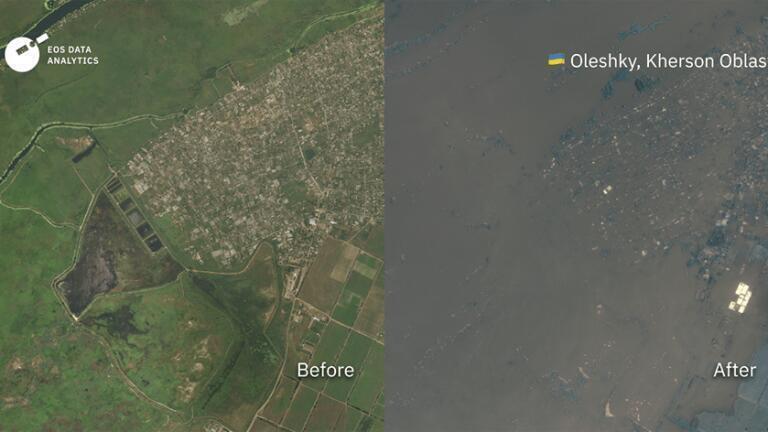 Oleshky (Image credit: EOS Data Analytics. Data source: GEOSAT)