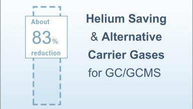 Helium-saving options and alternative gases for GC/GCMS
