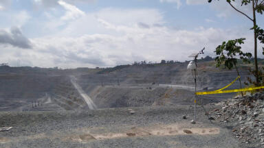 Air quality monitoring to control the environmental impact of a copper mine