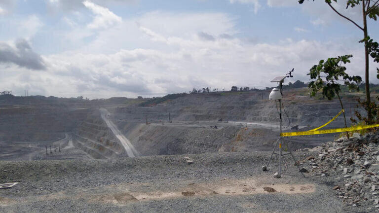 Air quality monitoring to control the environmental impact of a copper mine